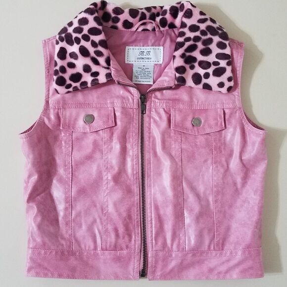 B. B. Collections Faux Leather Vest - Picture 1 of 7